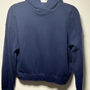 lululemon athletica Deep Blue womens cropped Hoodie Sweatshirt size 10